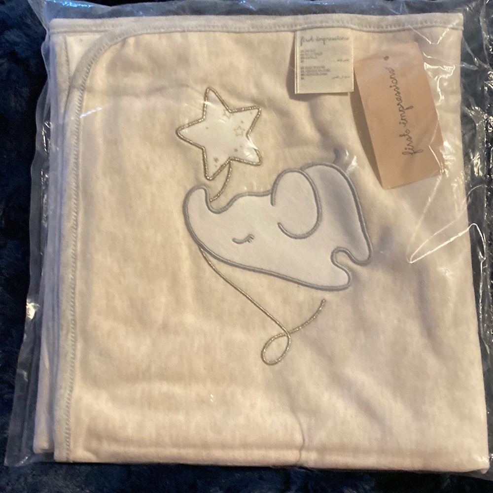 NWT FIRST IMPRESSIONS ELEPHANT BLANKET!